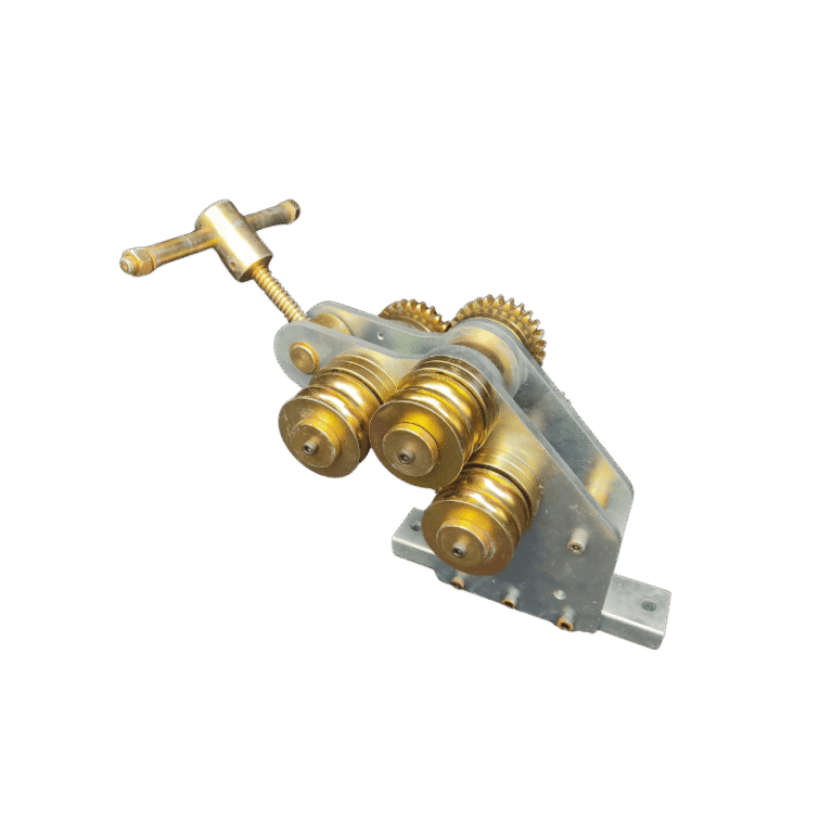 Conjunto de tração com rolos tratados por nitretação da calandra de perfis manual CPM-32 traçada da Sapem