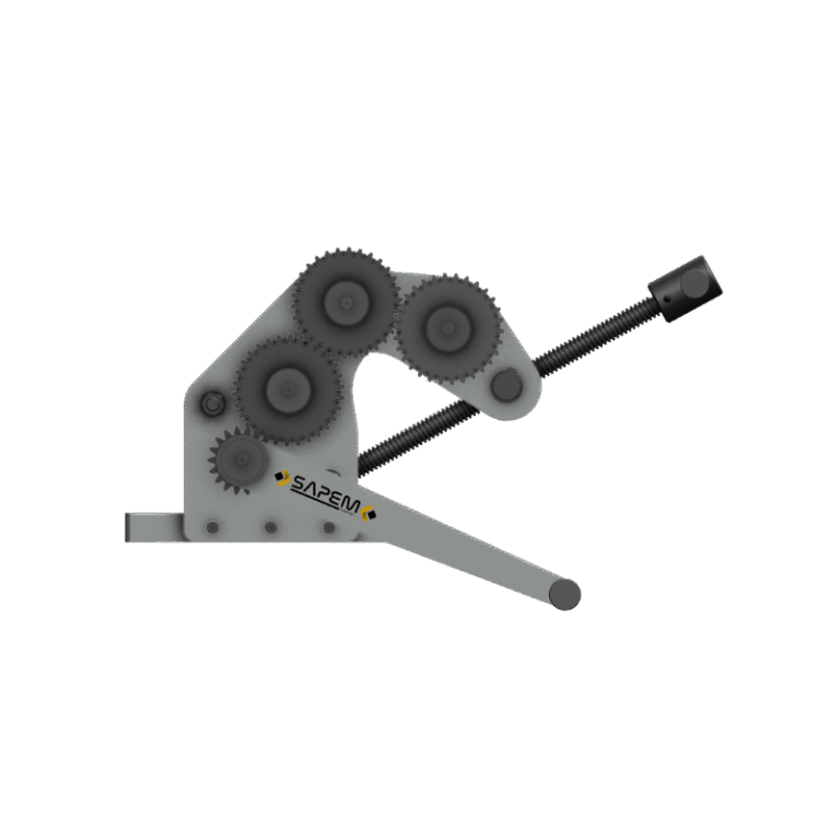 Conjunto de tração com rolos tratados por nitretação da calandra de perfis manual CPM-32 traçada da Sapem
